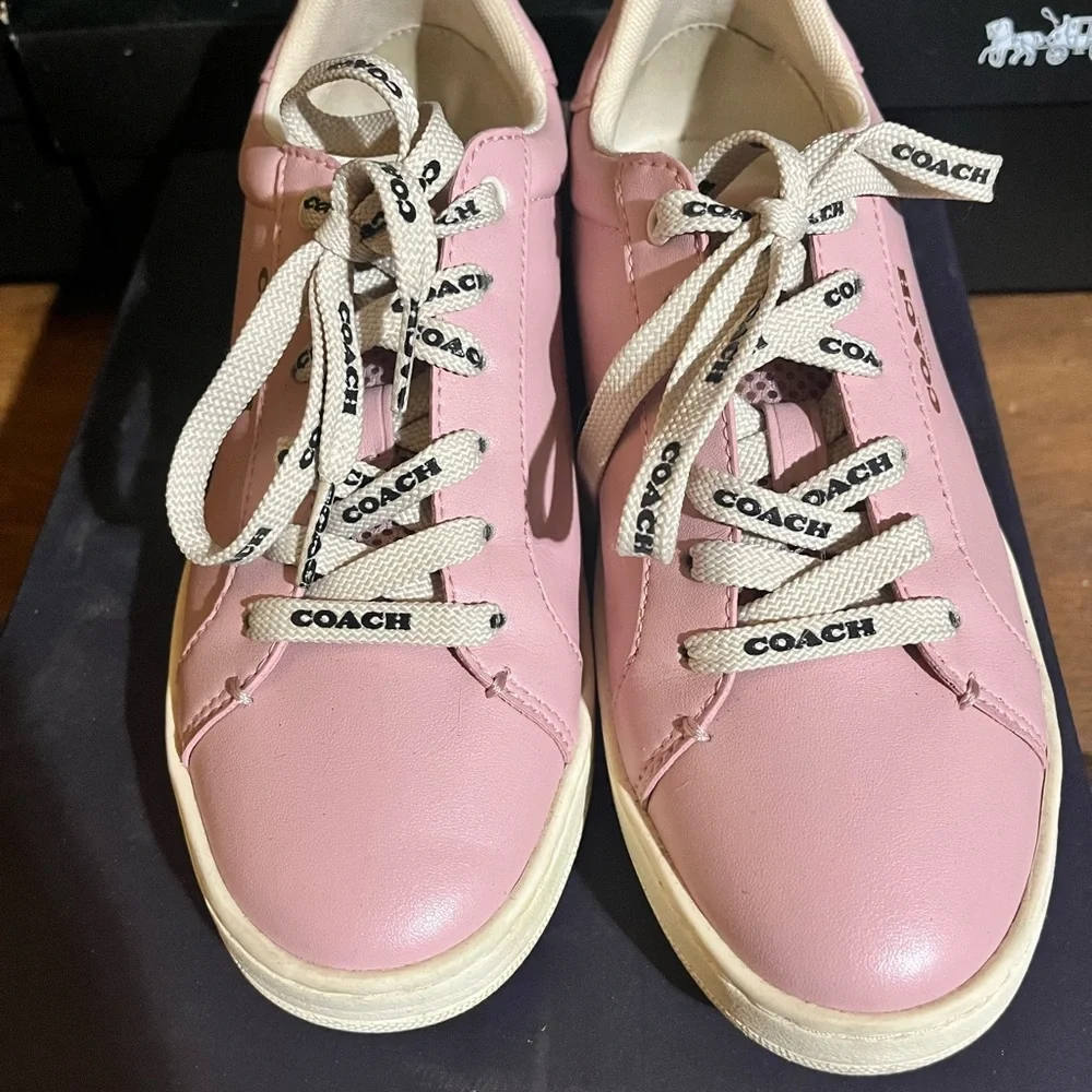 Coach tennis sneakers super cute pink. - Picture 3 of 5